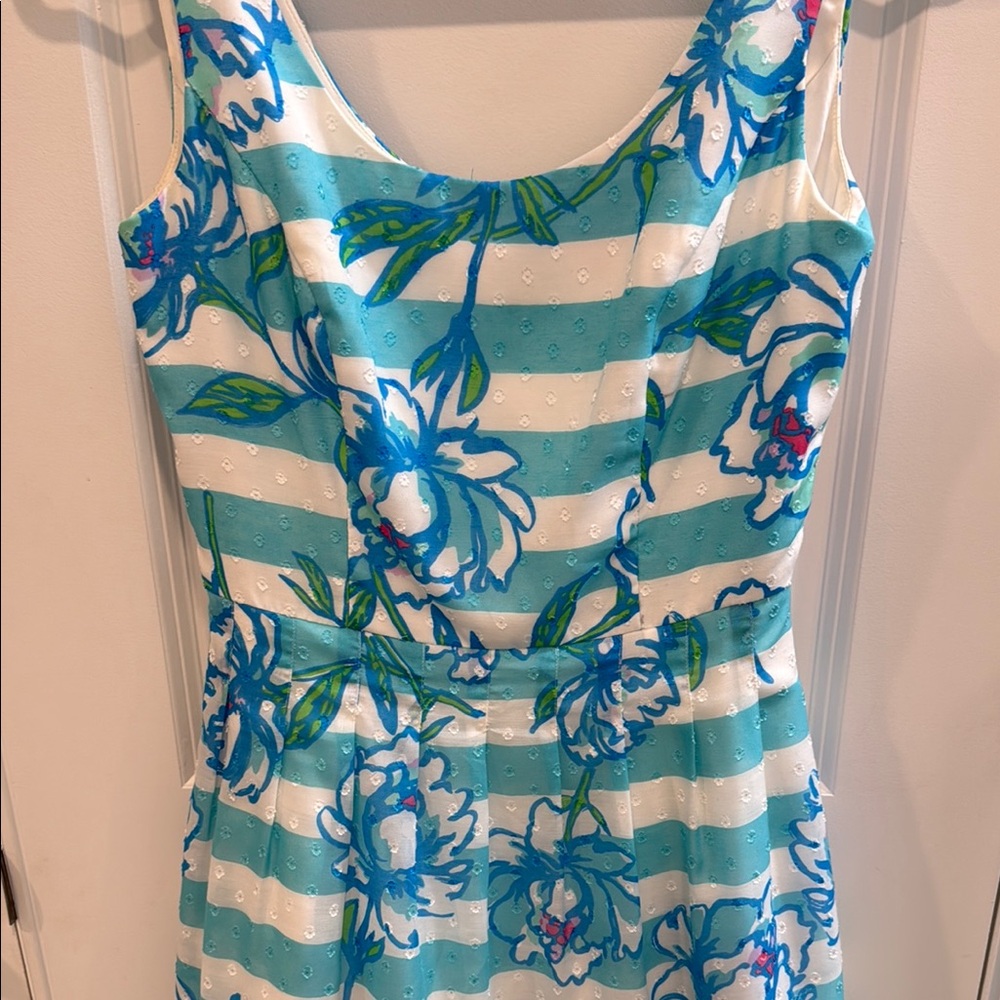 Lilly Pulitzer Vibrant Blue and Green Dress - Picture 3 of 3